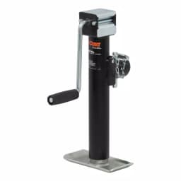 CURT Pipe-Mount Swivel Trailer Jack with Side Handle, 5,000 lbs. Capacity, 10 in. Travel thumbnail 1