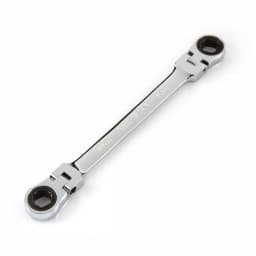 TEKTON 7/16 in. x 1/2 in. Flex-Head Ratcheting Box End Wrench thumbnail 1