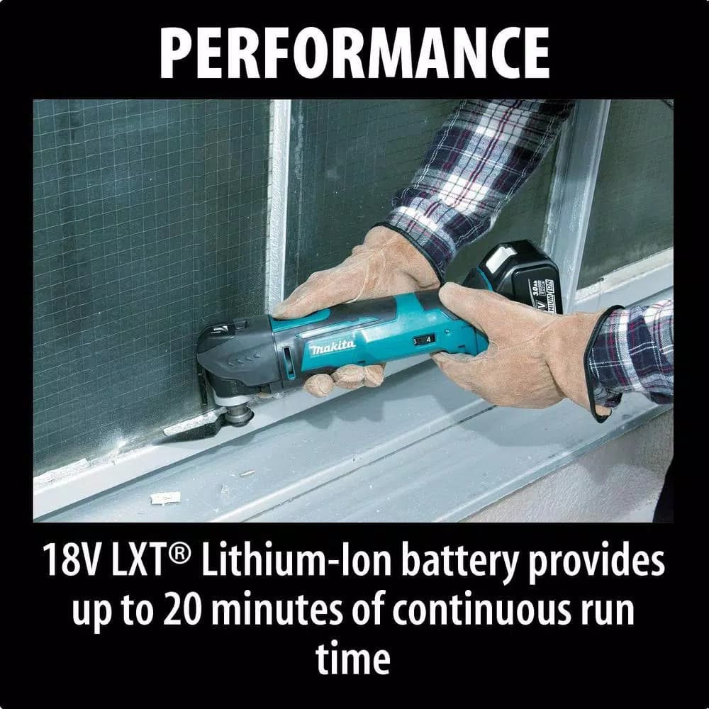 Makita 18V LXT Lithium-Ion 4.0 Ah Battery and Rapid Optimum Charger Starter Pack with Bonus Multi-Tool