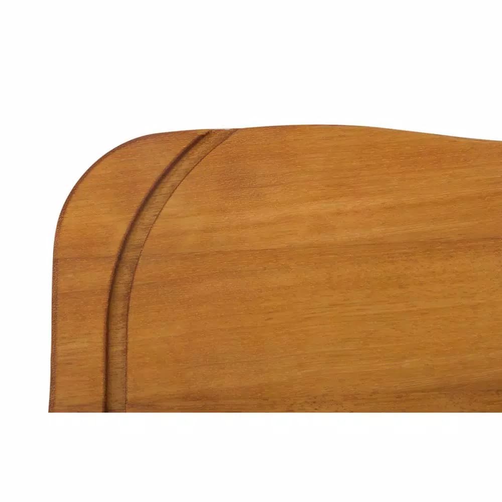 ALFI BRAND Iroko Wood Cutting Board - Large Rectangular Butcher Block for Kitchen & Serving