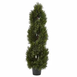 Nearly Natural Double Pond Cypress Spiral Topiary - 4ft UV Resistant Faux Plant for Indoor/Outdoor Use thumbnail 1