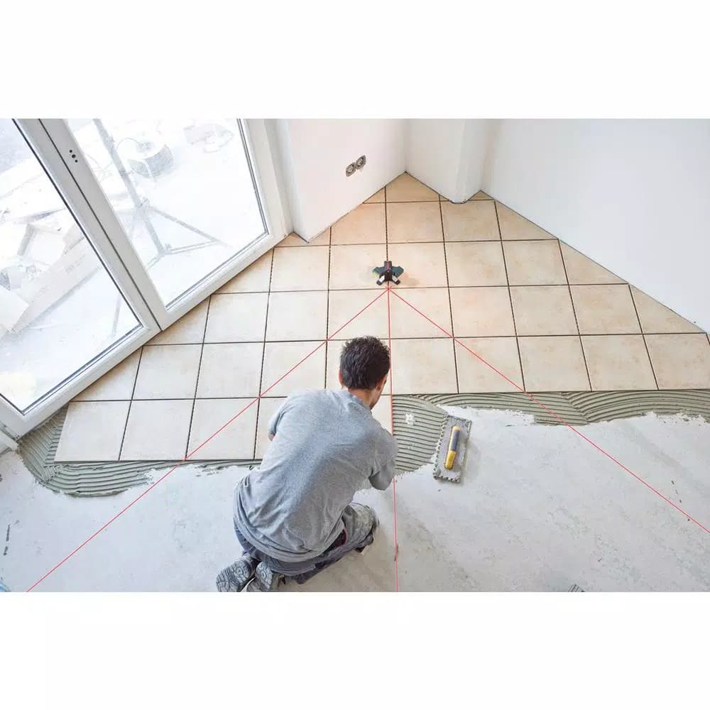 Bosch GTL3 Tile and Square Layout Laser Level, 3-Beam Red Laser