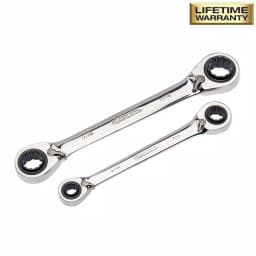 Husky 4-Piece Quad Drive Reversible Ratcheting Wrench Set, SAE/Metric thumbnail 2