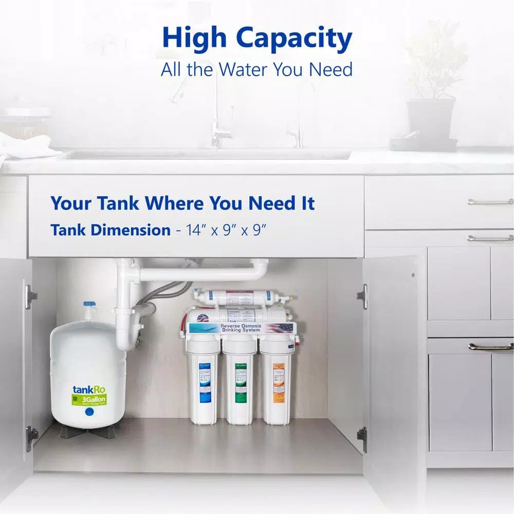 Express Water tankRO 3 Gallon Reverse Osmosis Water Filtration Expansion Storage Pressure Tank