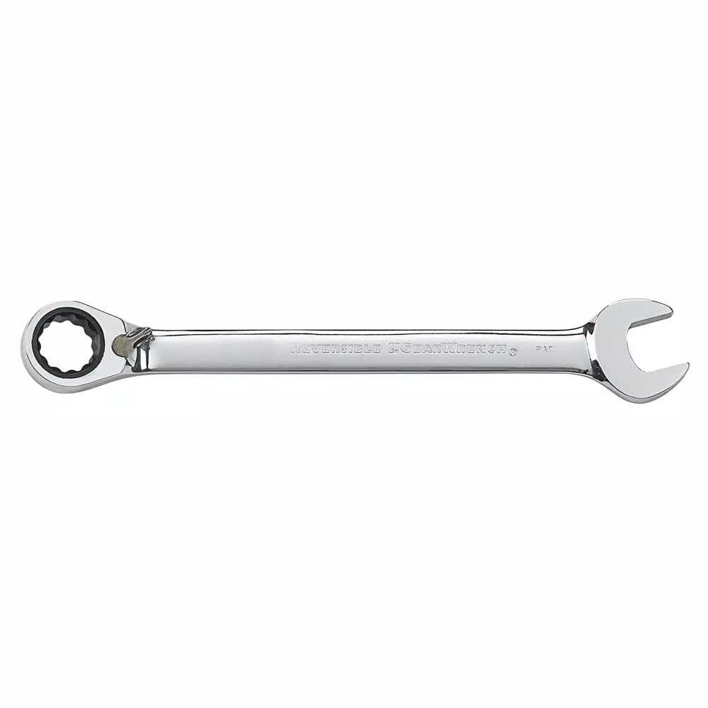 GearWrench 10 mm Reversible Combination Ratcheting Wrench, 12-Point, Chrome Finish