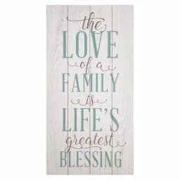Stratton Home Decor The Love of a Family Wood Wall Sign, 10 x 20 in. thumbnail 2