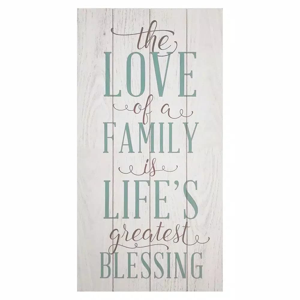 Stratton Home Decor The Love of a Family Wood Wall Sign, 10 x 20 in.