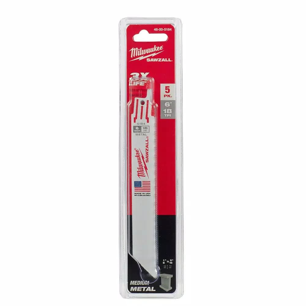 Milwaukee SAWZALL Demolition Reciprocating Saw Blade Set, 18-Piece Wood and Metal Cutting Kit