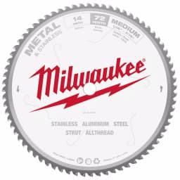 Milwaukee 14 in. 72T Carbide Metal & Stainless Steel Circular Saw Blade thumbnail 1