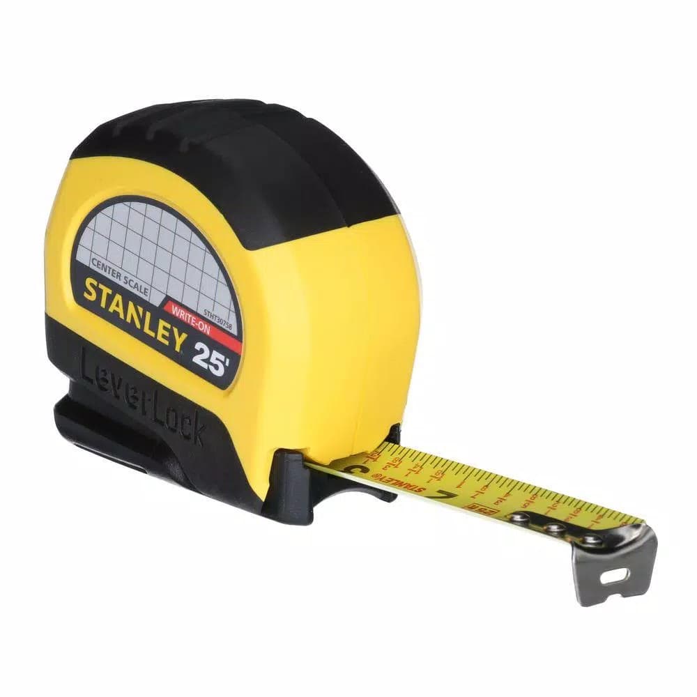 Stanley LeverLock 25 ft. x 1 in. Center Read Tape Measure