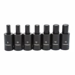 Husky 1/2 in. Drive Hex Bit Impact Socket Set, 14-Piece SAE/Metric thumbnail 3
