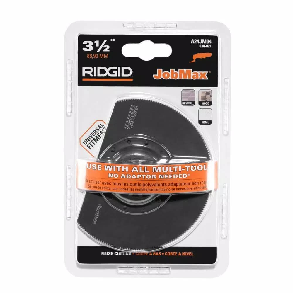 RIDGID JobMax 3.5 in. High Speed Steel Flush Cut Blade for Multi-Tools