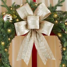 Home Accents Holiday Home Holiday Accents 30 in. St. Germain Pre-Lit LED Artificial Christmas Wreath, Warm White Lights thumbnail 4