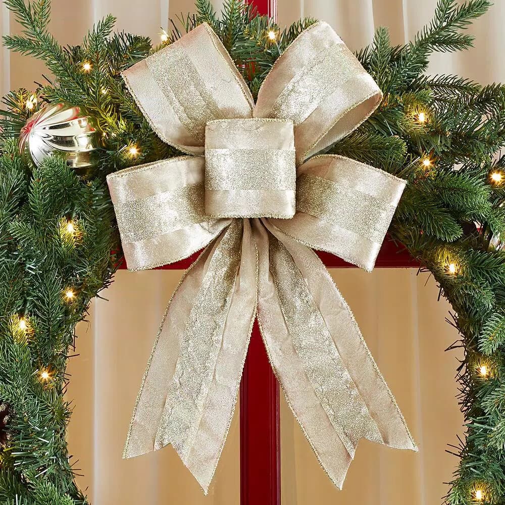 Home Accents Holiday Home Holiday Accents 30 in. St. Germain Pre-Lit LED Artificial Christmas Wreath, Warm White Lights