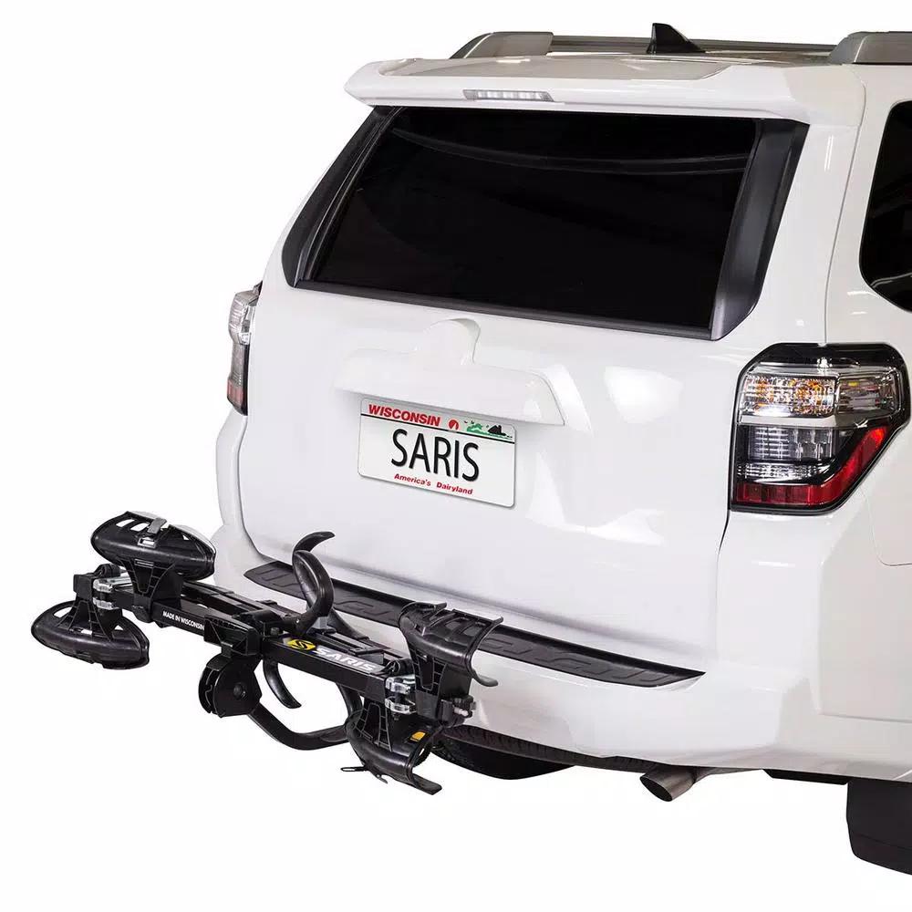 SARIS Superclamp 2-Bike Tray Hitch Bike Rack, 70 lbs Capacity, Black