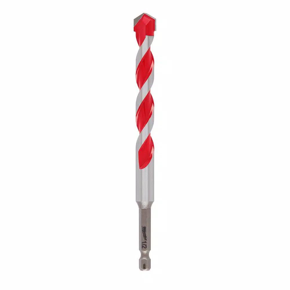 Milwaukee SHOCKWAVE 1/2 in. Carbide Hammer Drill Bit, 6 in. Length, 1/4 in. Hex Shank
