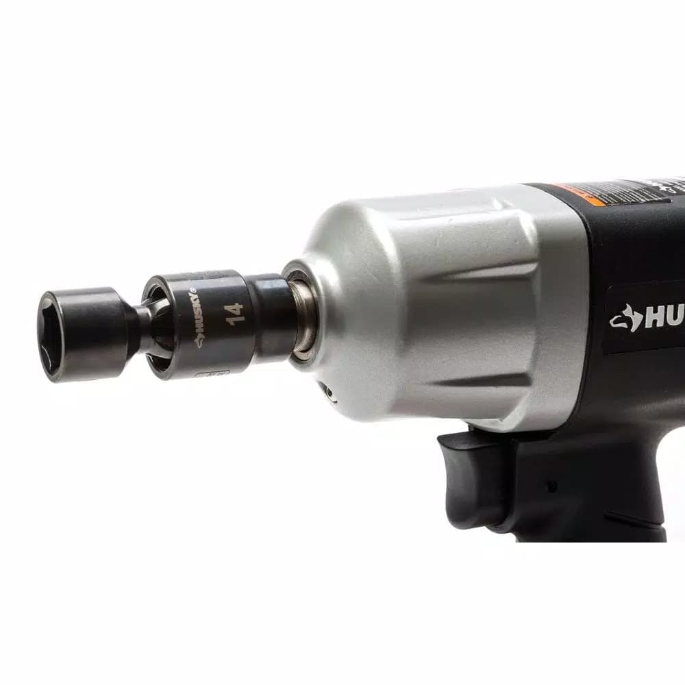 Husky 3/8 in. Drive Metric Pinless Universal Impact Socket Set, 7-Piece