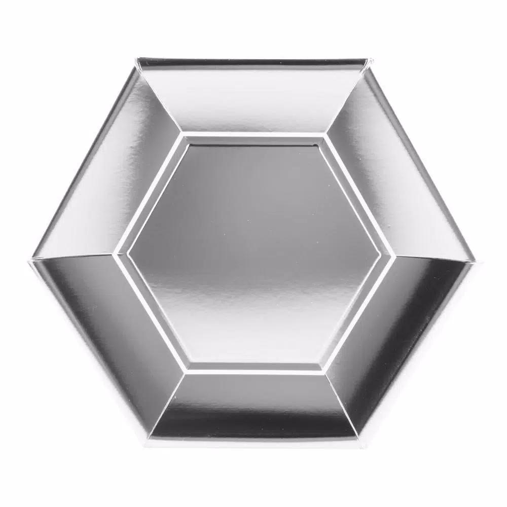 Sugar Plum Party SugarPlum Collection 16-Piece Sterling Silver Hexagon Paper Dinner Plates