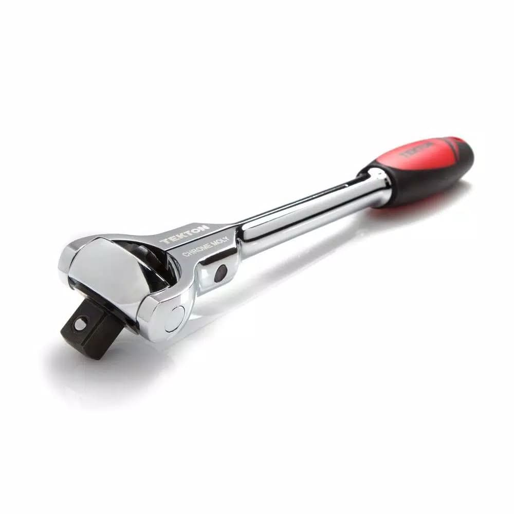 TEKTON 1/2 in. Drive 12 in. Swivel Head Ratchet, 72-Tooth