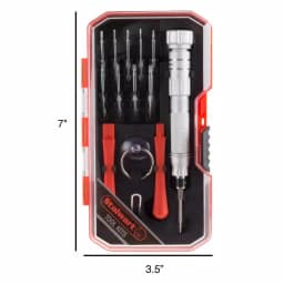 Stalwart 15-Piece Repair Tech Tool Kit with Precision Screwdrivers and Carrying Case thumbnail 2