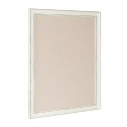 DesignOvation Macon Fabric Pinboard Memo Board - Framed White Linen Bulletin Board thumbnail 2