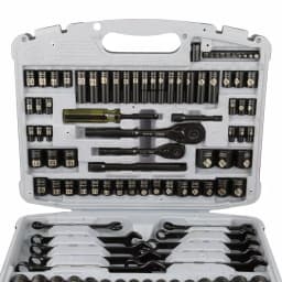 Stanley 99-Piece 1/4 in. & 3/8 in. Drive Black Chrome Laser Etched SAE & Metric Socket Set thumbnail 4