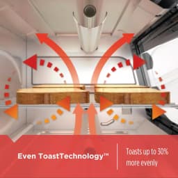 BLACK+DECKER 4-Slice Stainless Steel Convection Toaster Oven with EvenToast Technology thumbnail 5
