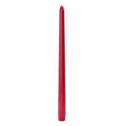 Zest Candle 12-Pack Red Taper Candles, 12 in. Height for Weddings and Holiday Decor thumbnail 2