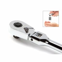 TEKTON 3/8 in. Drive 12 in. Flex Head Quick-Release Bent Handle Ratchet thumbnail 6