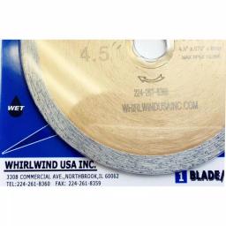 Whirlwind USA 4-1/2 in. Continuous Rim Diamond Saw Blade for Wet Tile, Porcelain, and Glass Cutting thumbnail 5