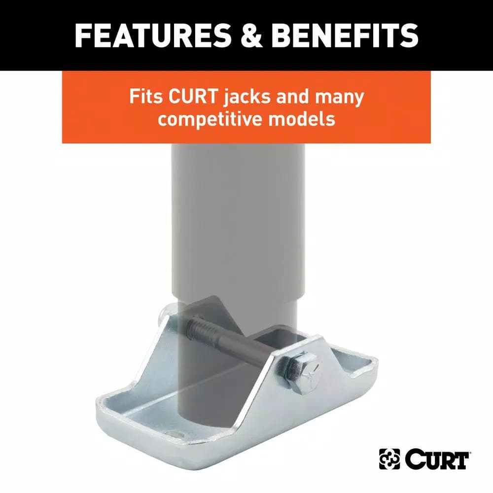 CURT Bolt-On Jack Foot for 2" Tube, 2,000 lbs. Capacity