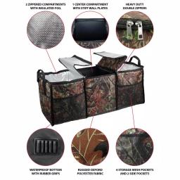 GigaTent 3-Compartment Collapsible Cooler & Trunk Organizer for SUV, Truck, and Auto - Camo thumbnail 3
