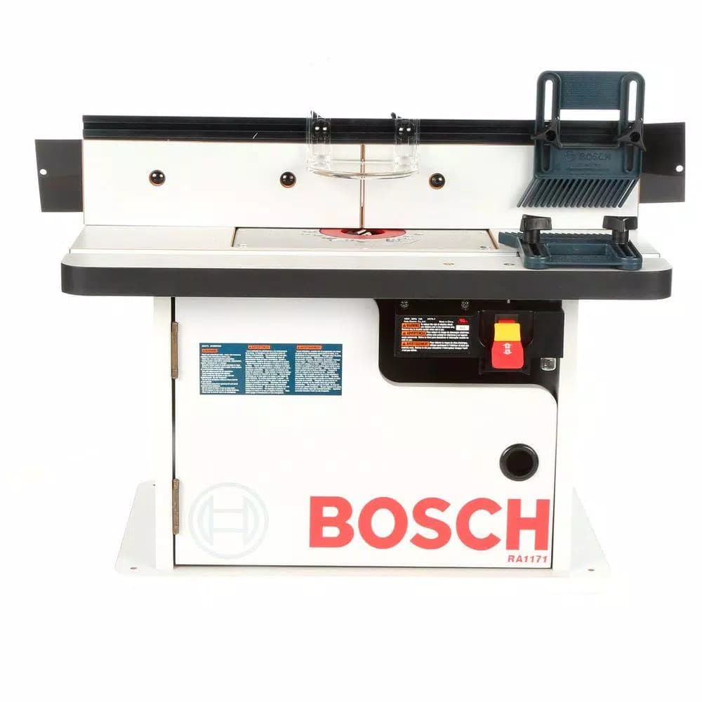 Bosch Laminated MDF Benchtop Router Table with Cabinet and Aluminum Fence