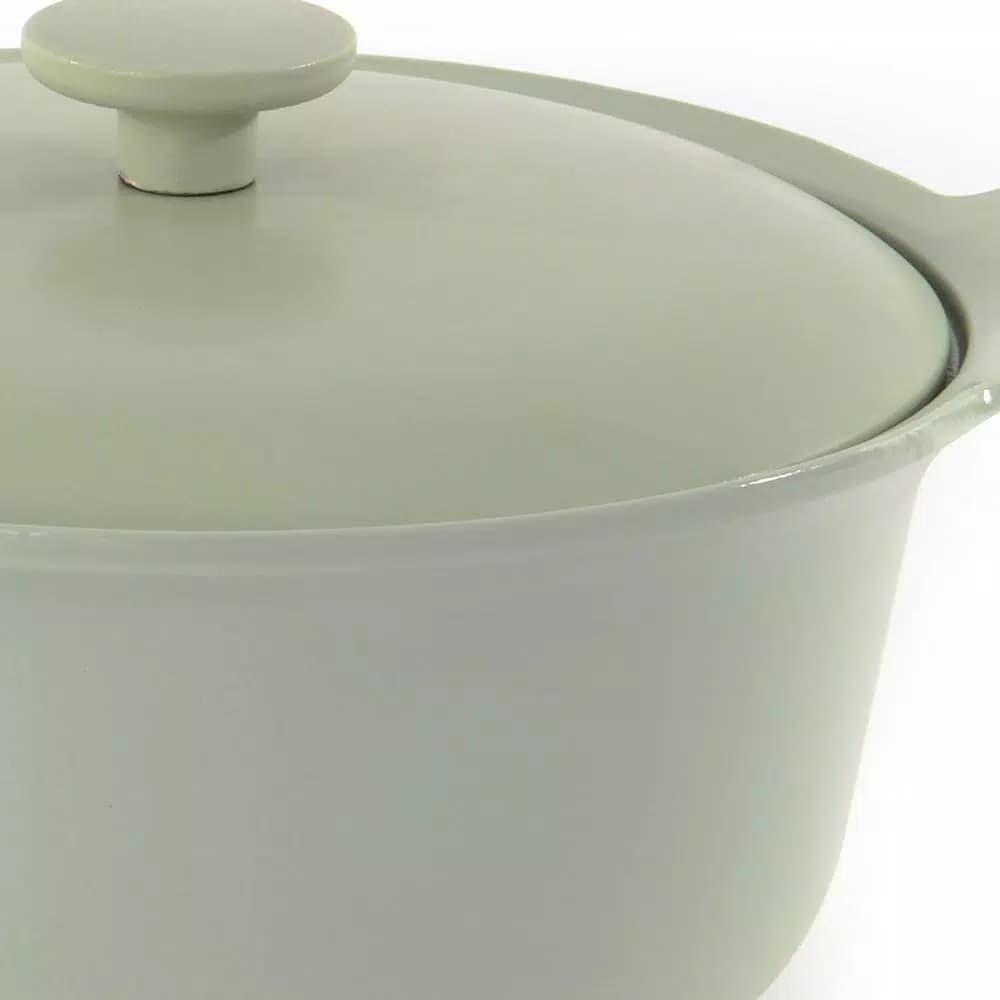 BergHOFF Ron 4.4 Qt. Cast Iron Stock Pot with Lid, Green