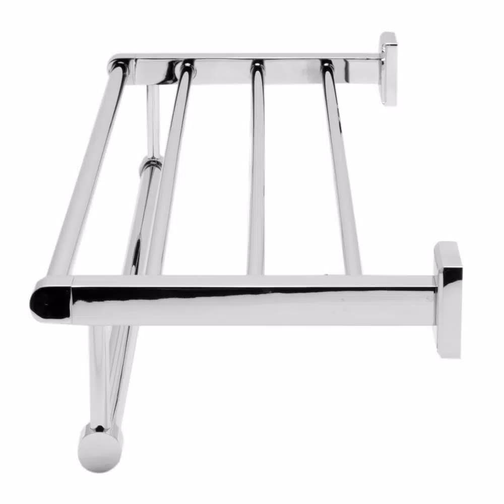 ALFI BRAND 23.63 in. Modern Wall Mount Towel Rack and Shelf, Polished Chrome
