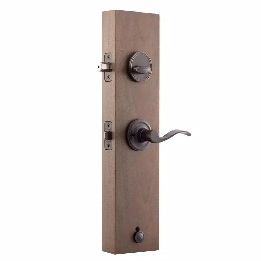 Copper Creek Colonial Handleset with Waverlie Lever Trim in Tuscan Bronze