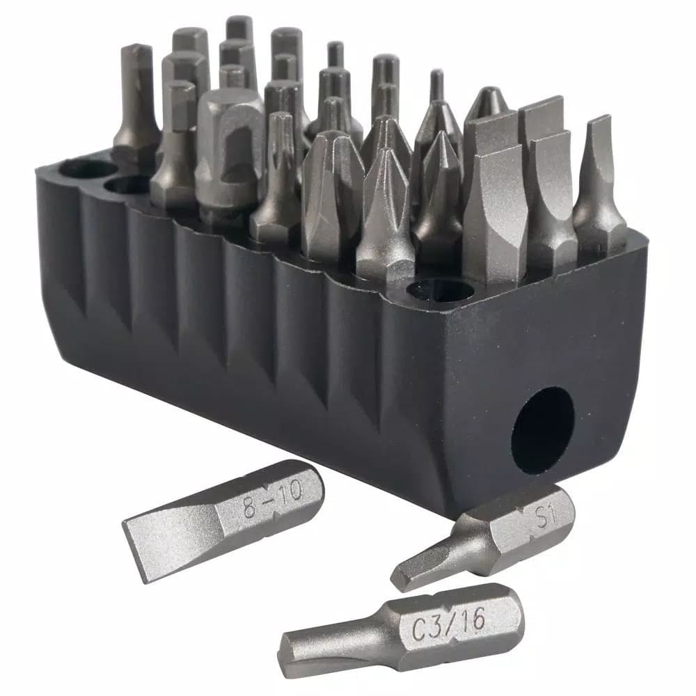 Klein Tools 32-Piece Standard Tip Bit Set with PVC Storage Block
