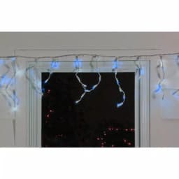 Northlight 6.75 ft. 100-Light Blue LED Wide Angle Icicle Lights, White Wire, Indoor/Outdoor thumbnail 2