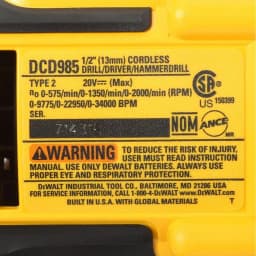 DEWALT 20V MAX Cordless 1/2 in. Hammer Drill Kit with (2) 4 Ah Batteries, Charger & Case thumbnail 15