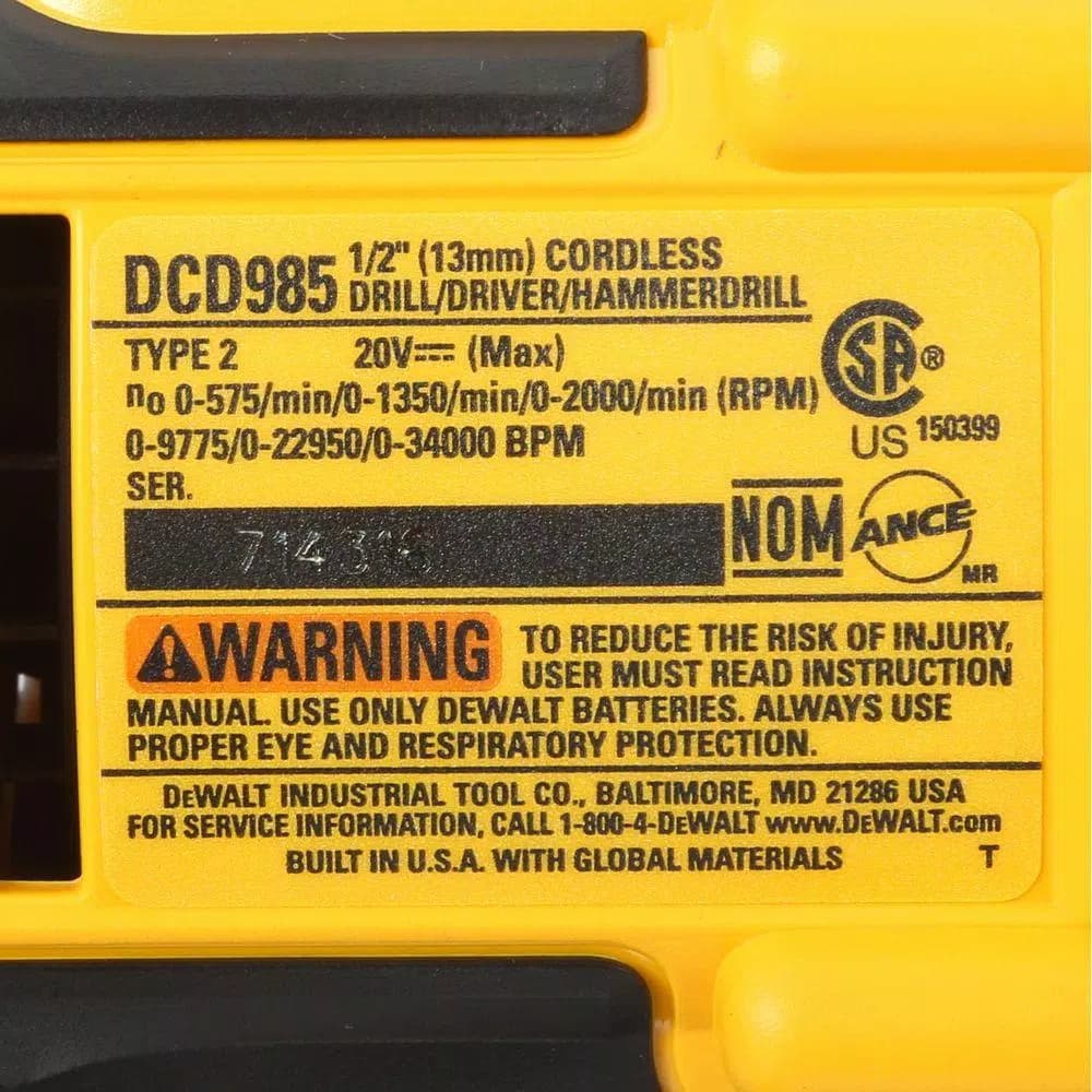 DEWALT 20V MAX Cordless 1/2 in. Hammer Drill Kit with (2) 4 Ah Batteries, Charger & Case