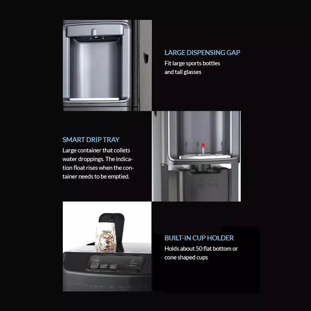 Global Water Bluline G Series Bottleless Water Cooler with 3-Stage Filtration, Hot, Cold & Ambient