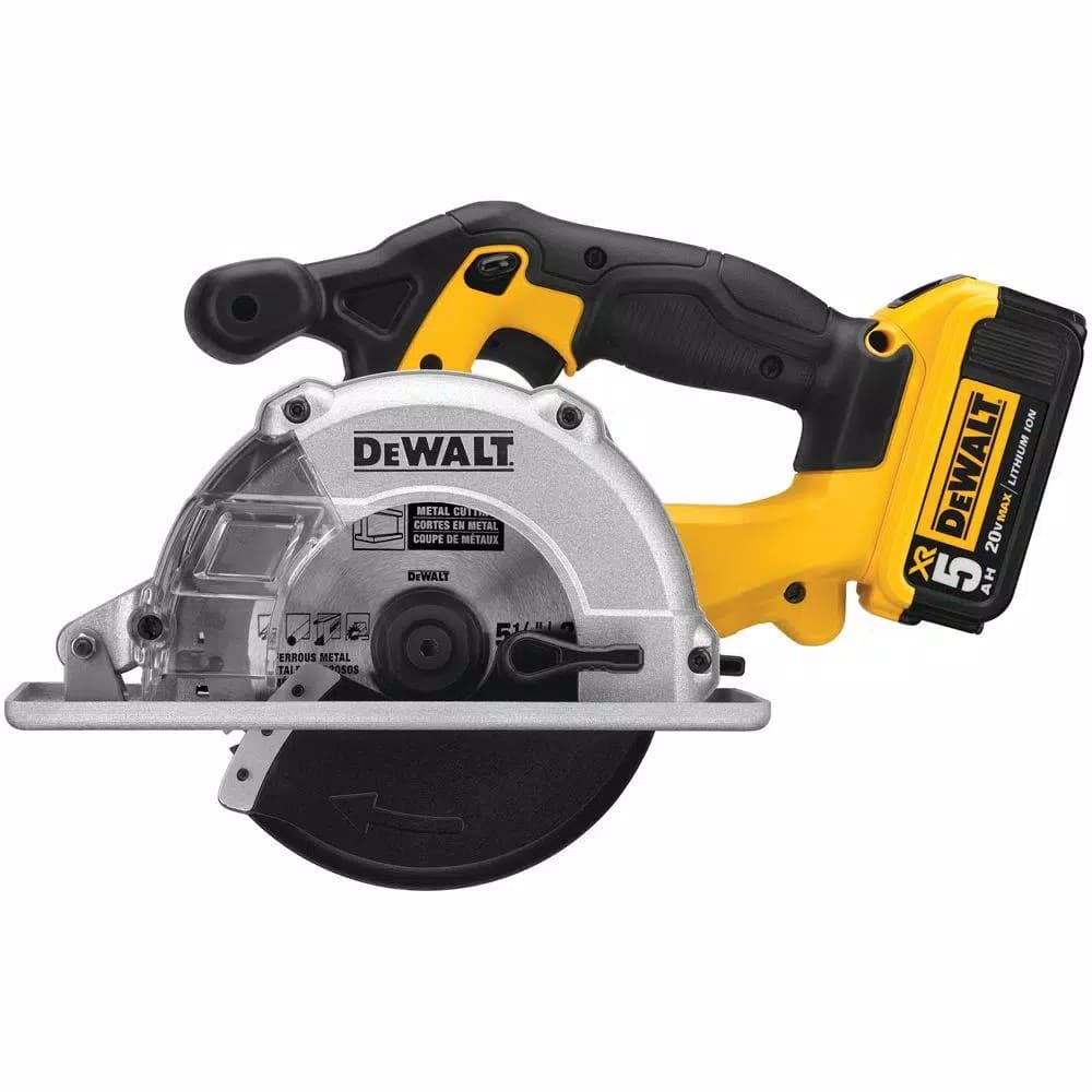 DEWALT DCS373P2 20V MAX Cordless 5-1/2 in. Metal Cutting Circular Saw Kit with (2) 5.0 Ah Batteries