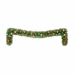 Home Accents Holiday 9 ft. Fantasleigh Pre-Lit LED Artificial Christmas Garland with Ornaments thumbnail 4