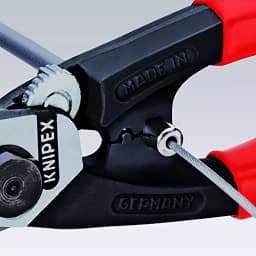 KNIPEX 7-1/2 in. Wire Rope Cutters with Dual-Comfort Grip and Tether Attachment thumbnail 6