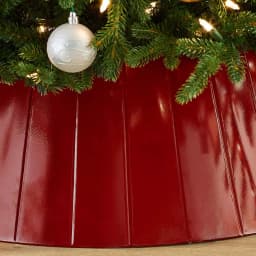 Home Accents Holiday 27 in. Red Metal Christmas Tree Collar thumbnail 4