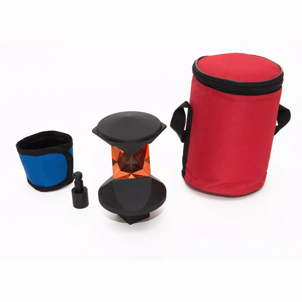 AdirPro 360-Degree Prism Kit with Padded Case & Glass Protector - Equivalent to Leica GRZ4