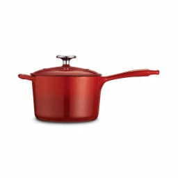 Tramontina 2.5 Qt. Enameled Cast Iron Saucepan with Lid, Gradated Red thumbnail 2