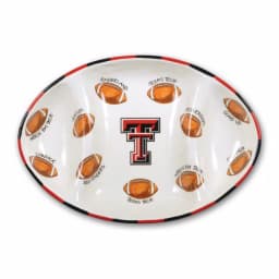 Magnolia Lane Texas Tech NCAA Officially Licensed Ceramic Football Tailgating Serving Platter thumbnail 1