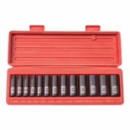 TEKTON 3/8 in. Drive 7-19 mm 6-Point Deep Impact Socket Set, 13-Piece thumbnail 1