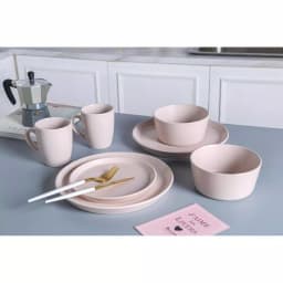 STONE LAIN 32-Piece Pink Stoneware Dinnerware Set, Service for 8 thumbnail 6
